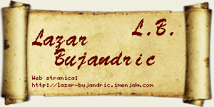 Lazar Bujandrić vizit kartica